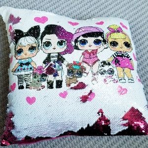 LOL Surprise sequin pillow NWT